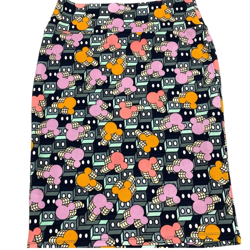 NEW Disney Mickey Mouse Cassie Pencil Skirt Lularoe M Medium Never Worn